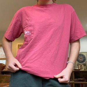 Great Lakes Clothing pink pocket tee